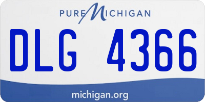 MI license plate DLG4366