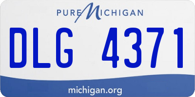 MI license plate DLG4371