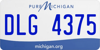 MI license plate DLG4375