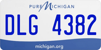 MI license plate DLG4382
