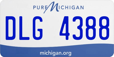 MI license plate DLG4388