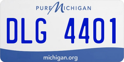 MI license plate DLG4401