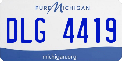 MI license plate DLG4419