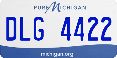 MI license plate DLG4422