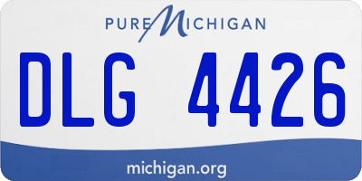 MI license plate DLG4426