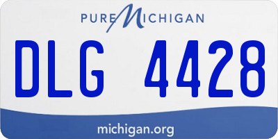 MI license plate DLG4428