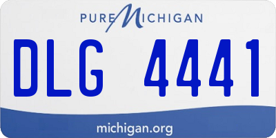 MI license plate DLG4441