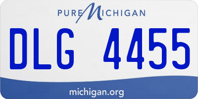 MI license plate DLG4455