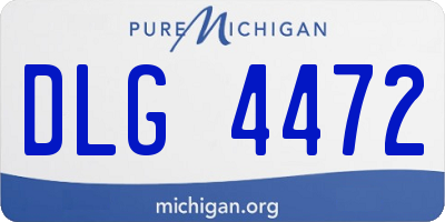 MI license plate DLG4472