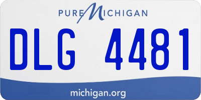 MI license plate DLG4481
