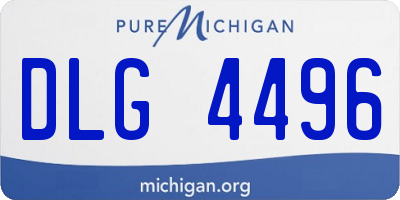 MI license plate DLG4496