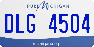 MI license plate DLG4504