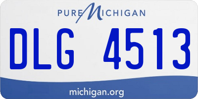 MI license plate DLG4513