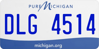 MI license plate DLG4514