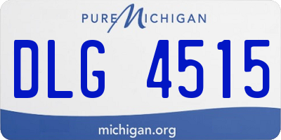 MI license plate DLG4515