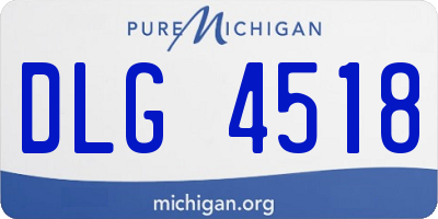 MI license plate DLG4518