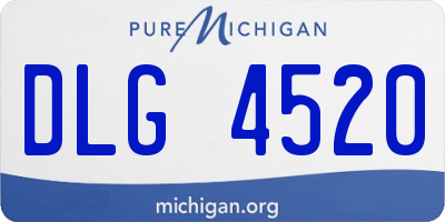 MI license plate DLG4520