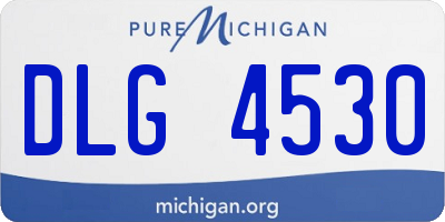 MI license plate DLG4530