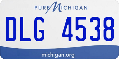MI license plate DLG4538