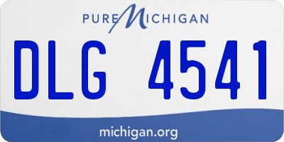 MI license plate DLG4541