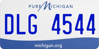 MI license plate DLG4544