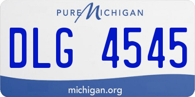 MI license plate DLG4545