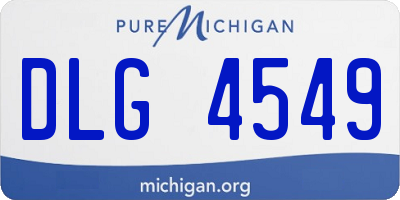 MI license plate DLG4549