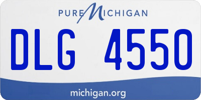 MI license plate DLG4550