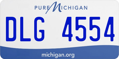 MI license plate DLG4554