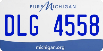 MI license plate DLG4558