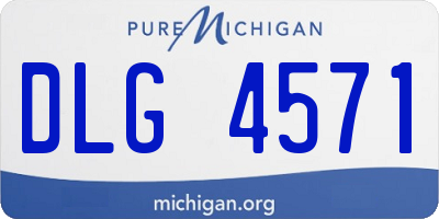 MI license plate DLG4571