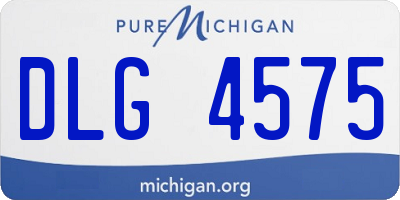 MI license plate DLG4575