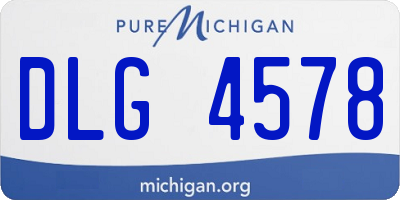 MI license plate DLG4578