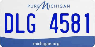 MI license plate DLG4581