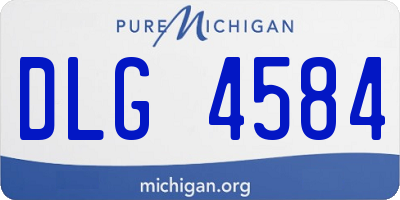 MI license plate DLG4584