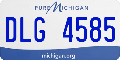 MI license plate DLG4585
