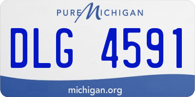 MI license plate DLG4591