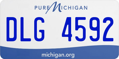 MI license plate DLG4592