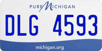 MI license plate DLG4593