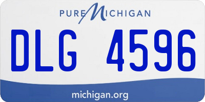 MI license plate DLG4596