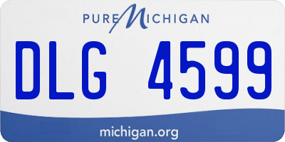 MI license plate DLG4599