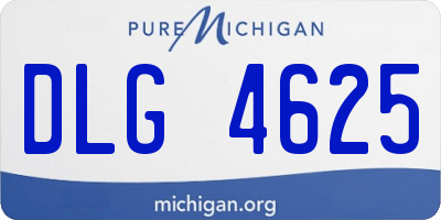 MI license plate DLG4625