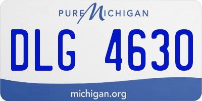 MI license plate DLG4630