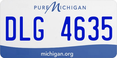 MI license plate DLG4635
