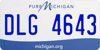 MI license plate DLG4643