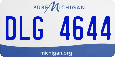 MI license plate DLG4644