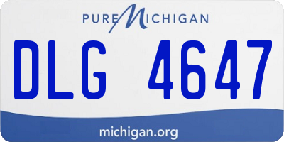 MI license plate DLG4647