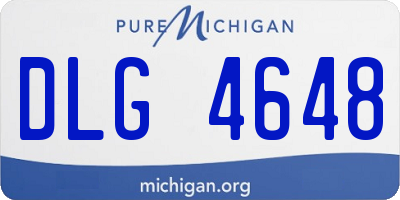 MI license plate DLG4648