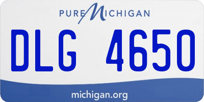 MI license plate DLG4650