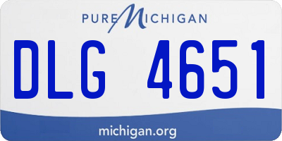MI license plate DLG4651